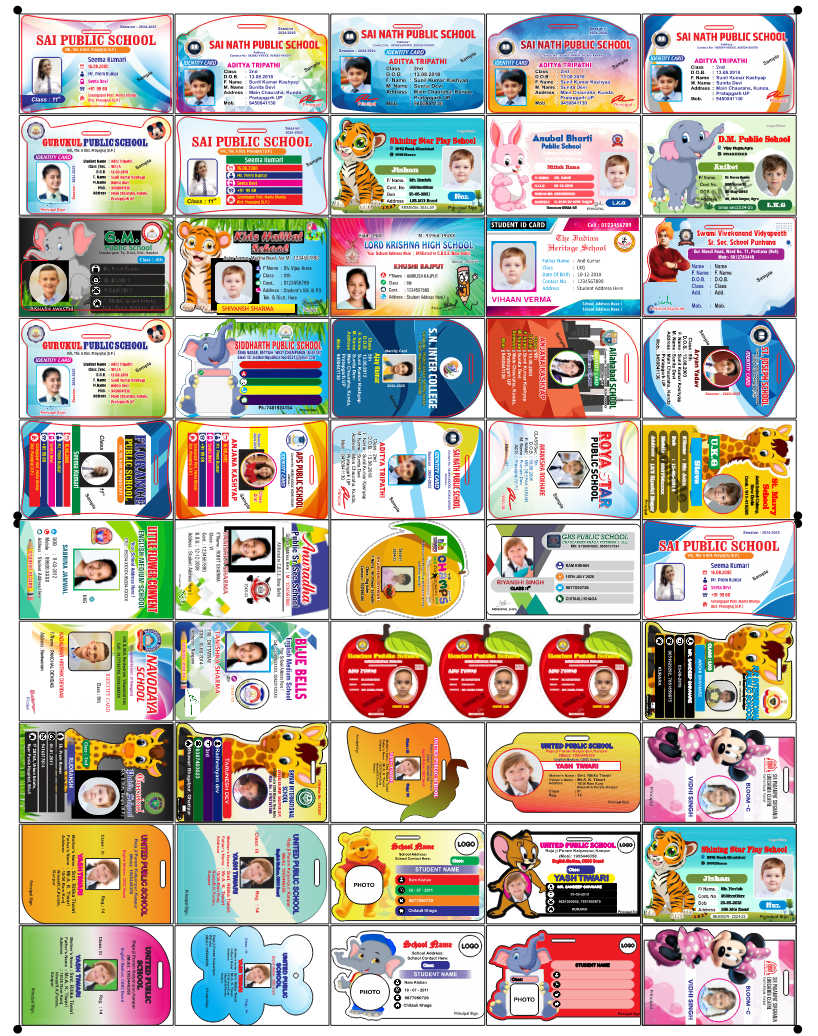 50 Acrylic ID Card Sample Kit